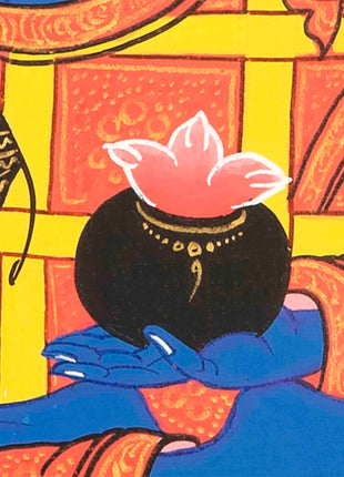 Bhaisajyaguru Thangka | Handpainted Medicine Buddha | Wall Hanging Decors