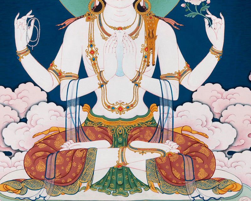 Chenrezig | The Bodhisattva of Compassion Painting  |  Avalokiteshvara Thangka