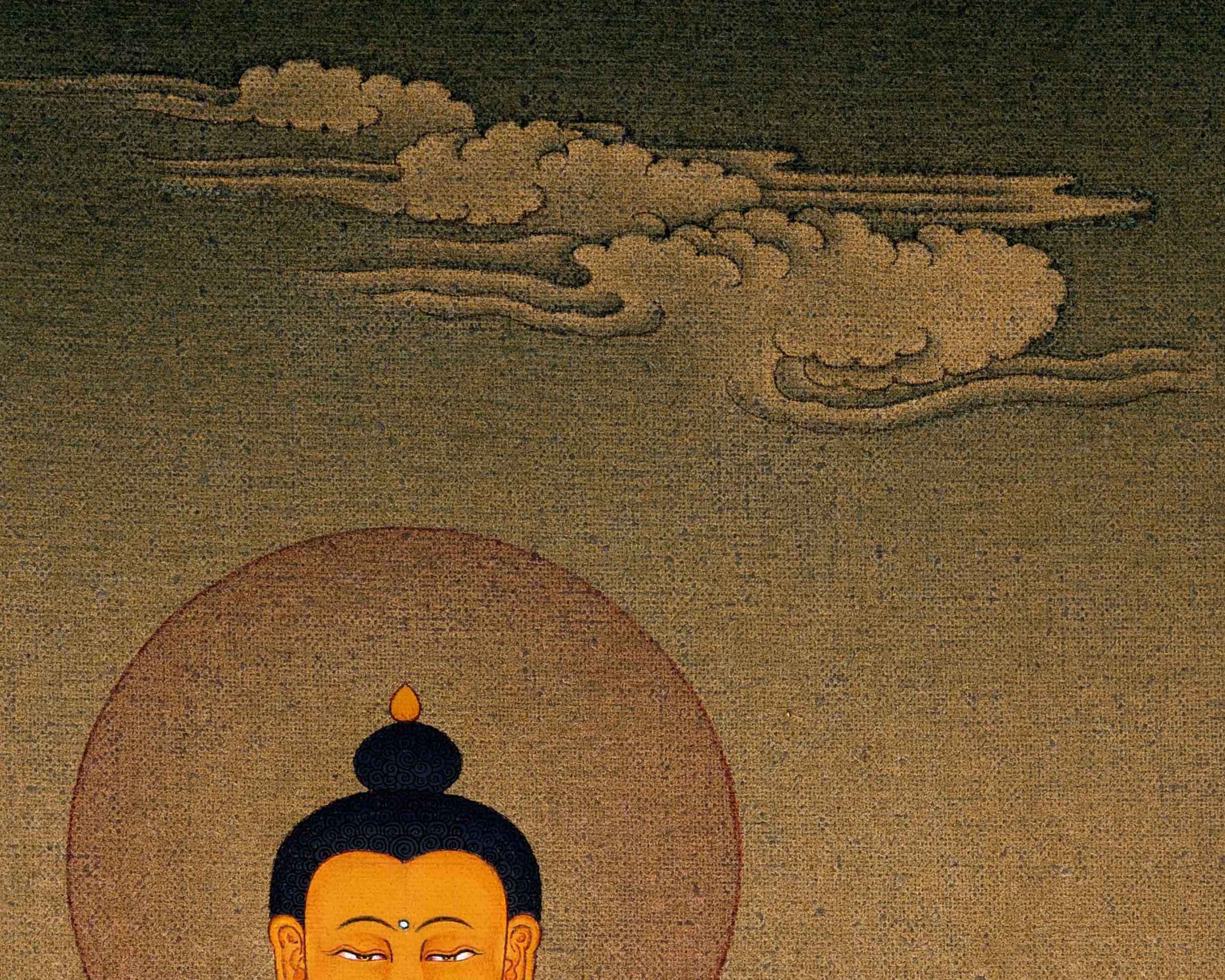 Gautama Buddha Art | Traditional Shakyamuni Thangka Painting