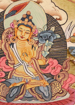 Avalokitesvara Chengrezig Thangka | Traditional Tibetan Art