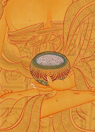 Gold Shakyamuni Buddha Thangka | Himalayan Art