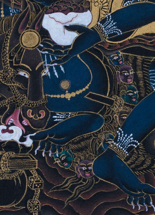 Traditional Art Of Buddhist Dakini Palden Lhamo Empowerment | Tibetan Glorious Goddess Mahakali Thangka