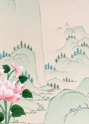 White Tara Thangka | Traditional Tibetan Stone Color White Tara Painting