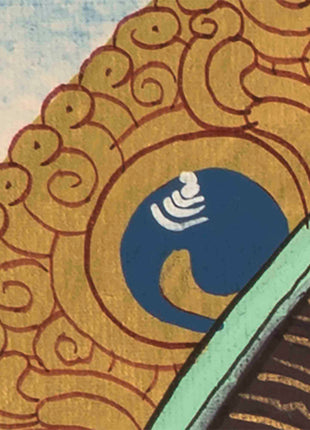 Green Tara Thangka | Religious Buddhist Art | Wall Hanging Painting