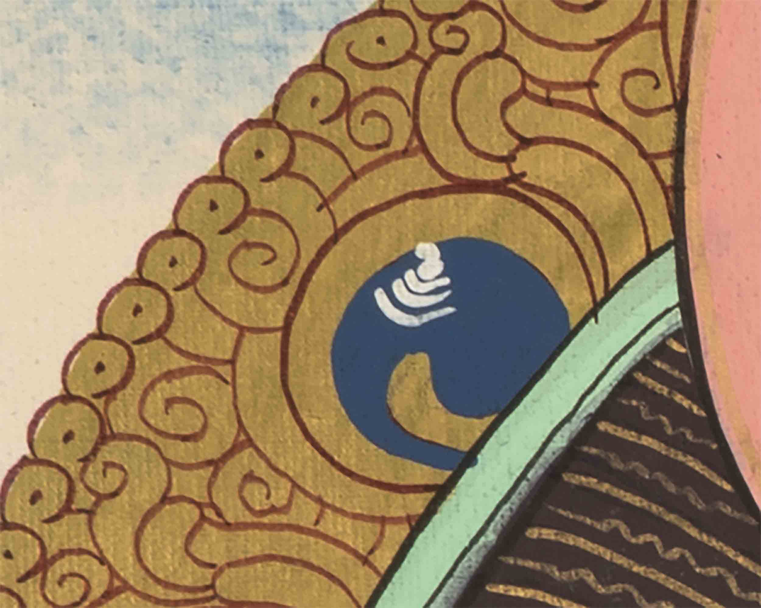 Green Tara Thangka | Religious Buddhist Art | Wall Hanging Painting