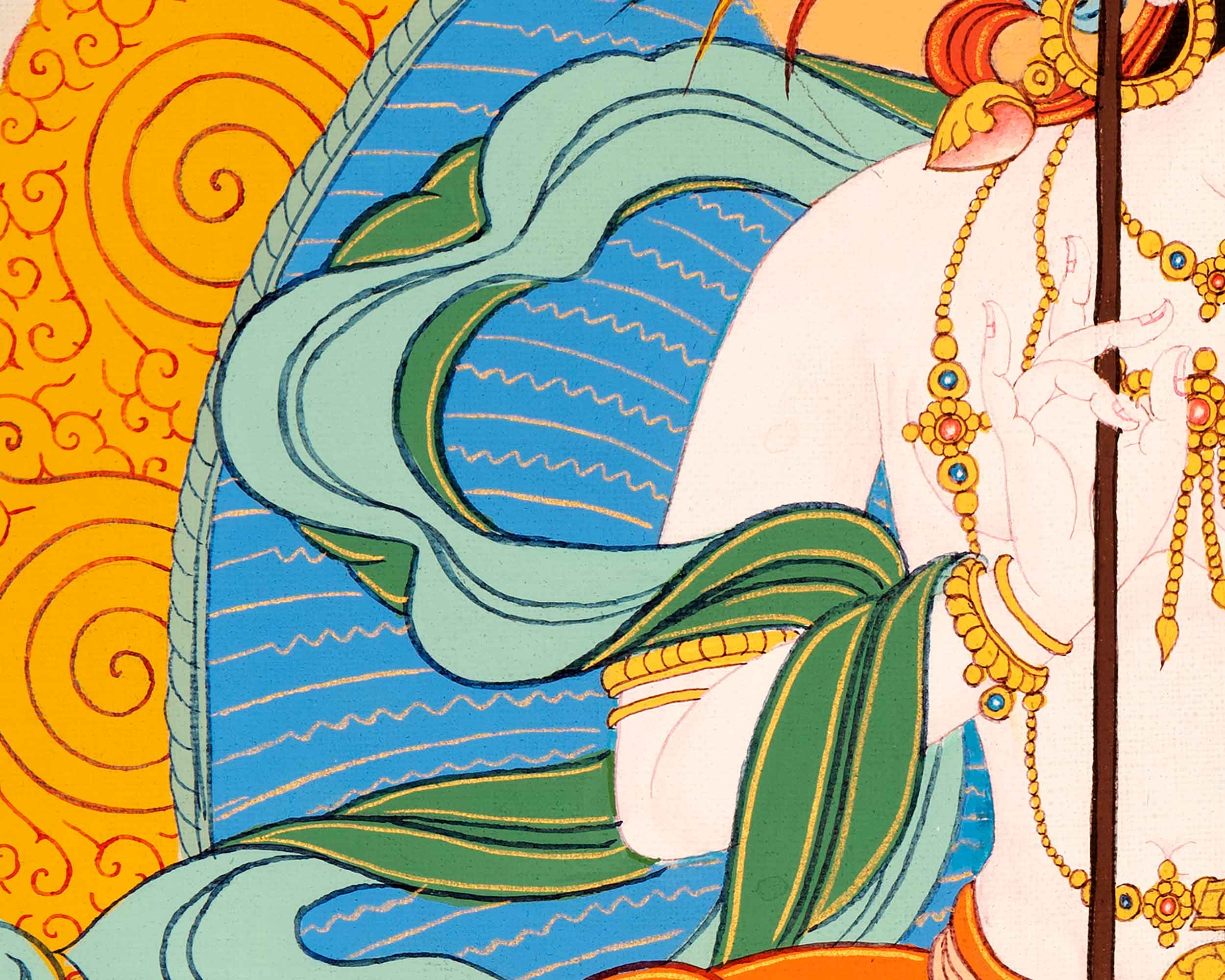 Mandarva Thangka | Traditional Buddhist Dakini Art