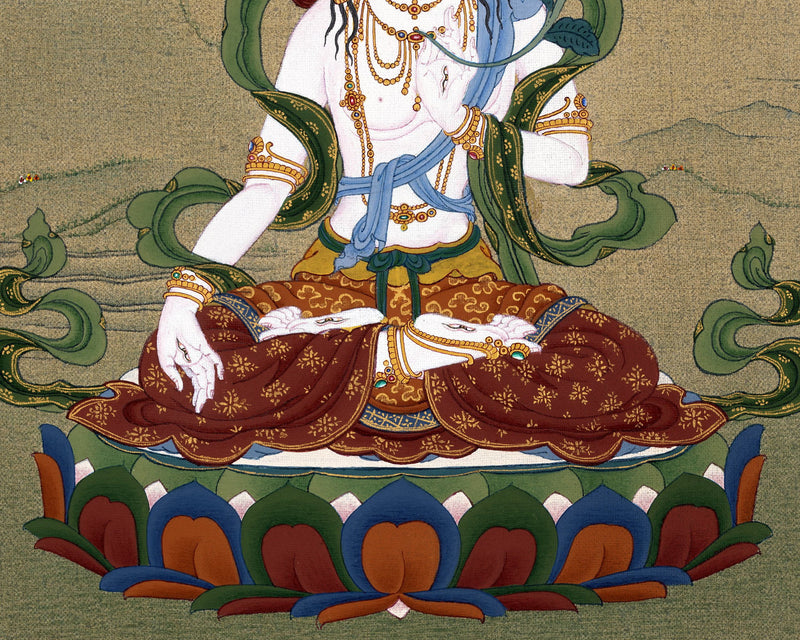 Thangka White Tara | Tibetan Tara Painting