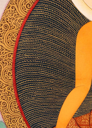 Historical Buddha Shakyamuni Thangka | Traditional Tibetan Buddhist Art