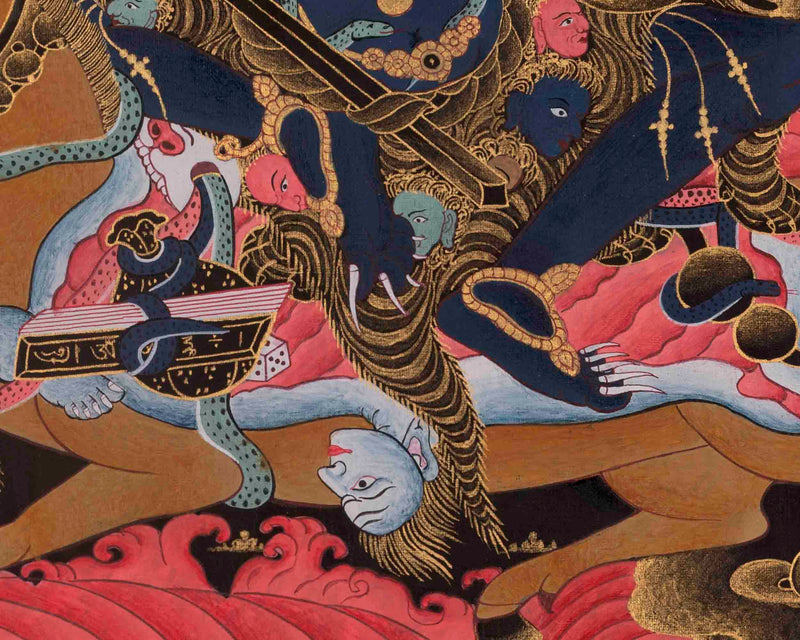 Palden Lhamo | Traditional Tibetan Thangka | Religious Wall Decors