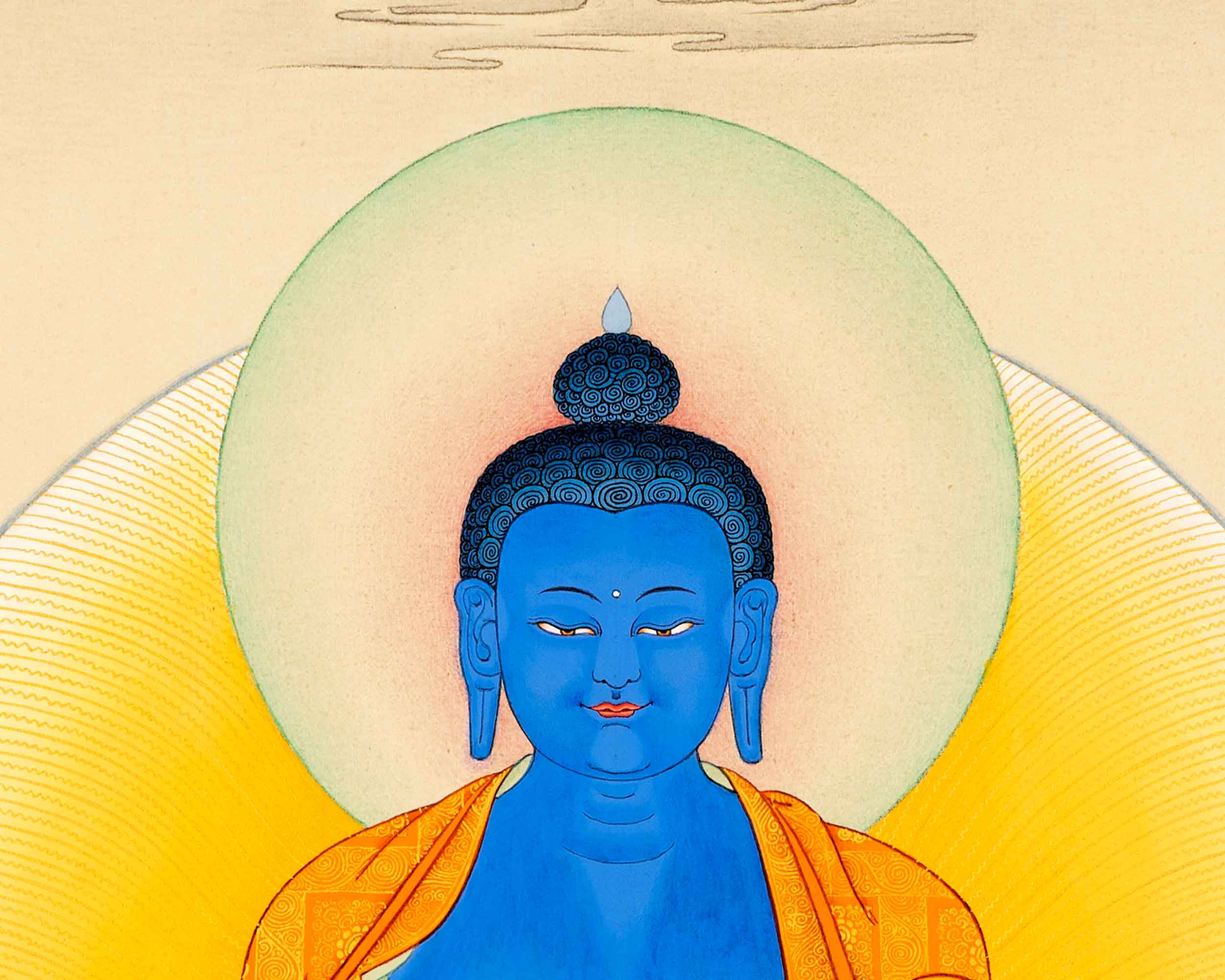 Buddha Akshobhya (Mitrupa) Thangka Print