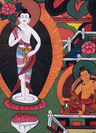 Green Tara Thangka | Religious Buddhist Painting | Wall Decors