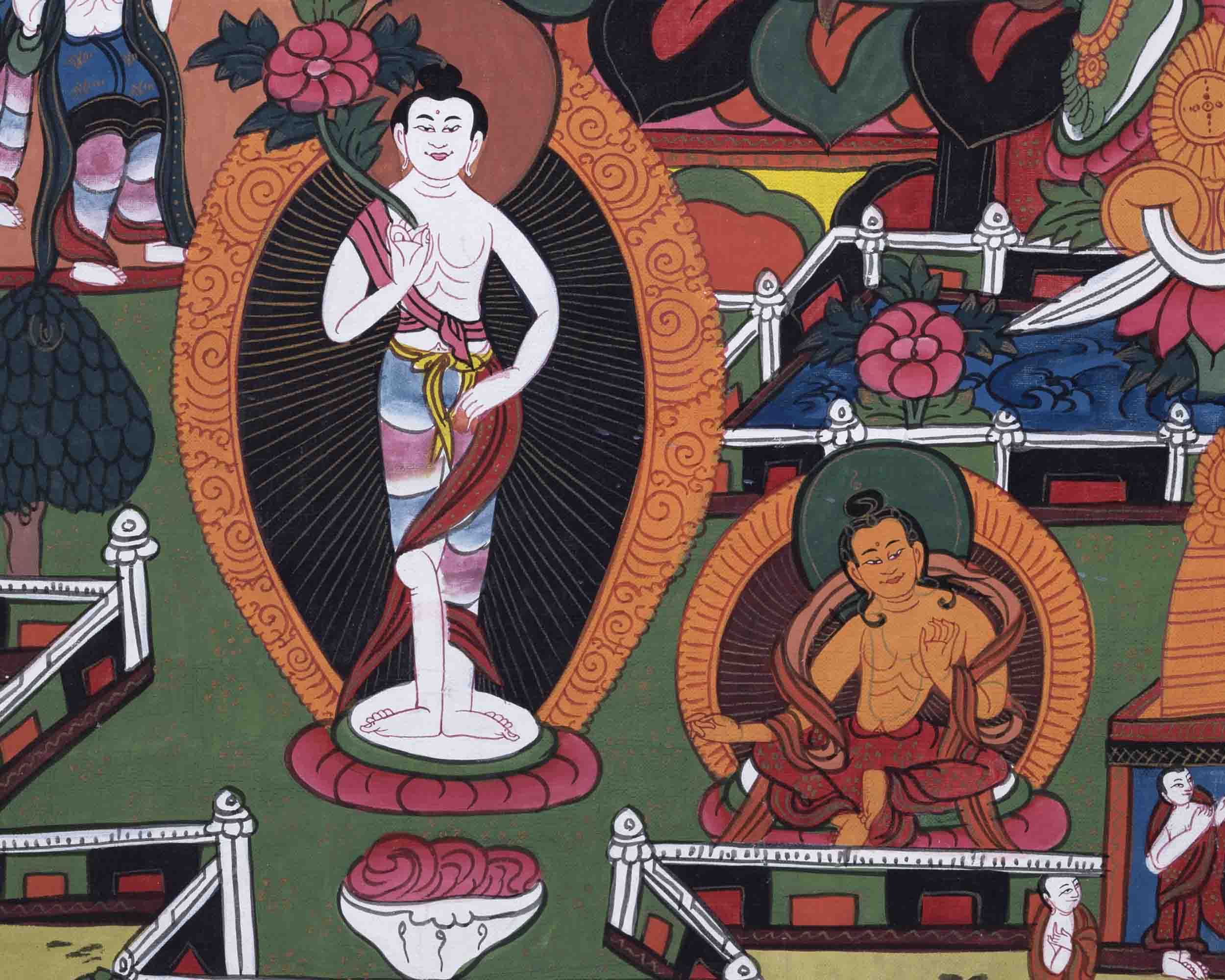 Green Tara Thangka | Religious Buddhist Painting | Wall Decors