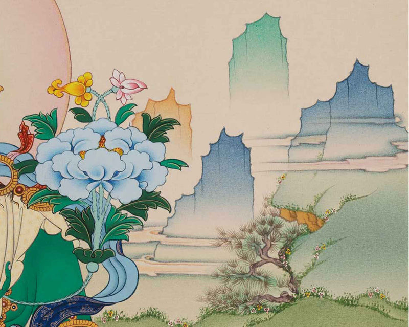 High-Quality Giclee Print Of Tara Mother For Prayer | Significance of Green Tara in Tibetan Buddhism