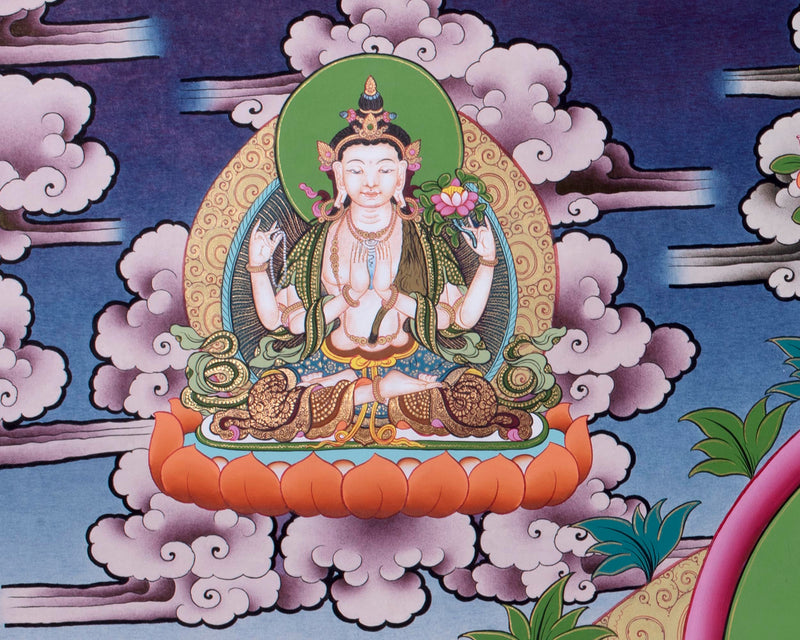 Tibetan White Tara | Hainpainted Tara Thangka