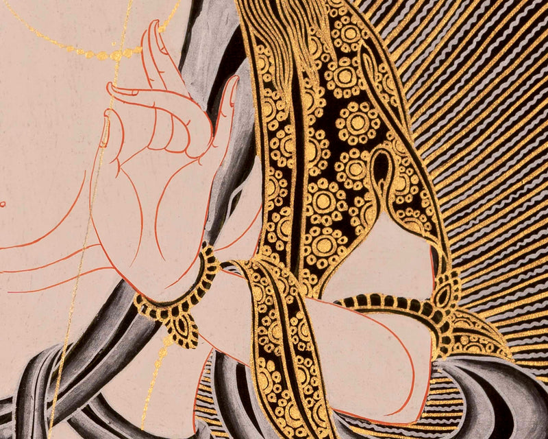 Bodhisattva White Tara | Tibetan Thangka Painting