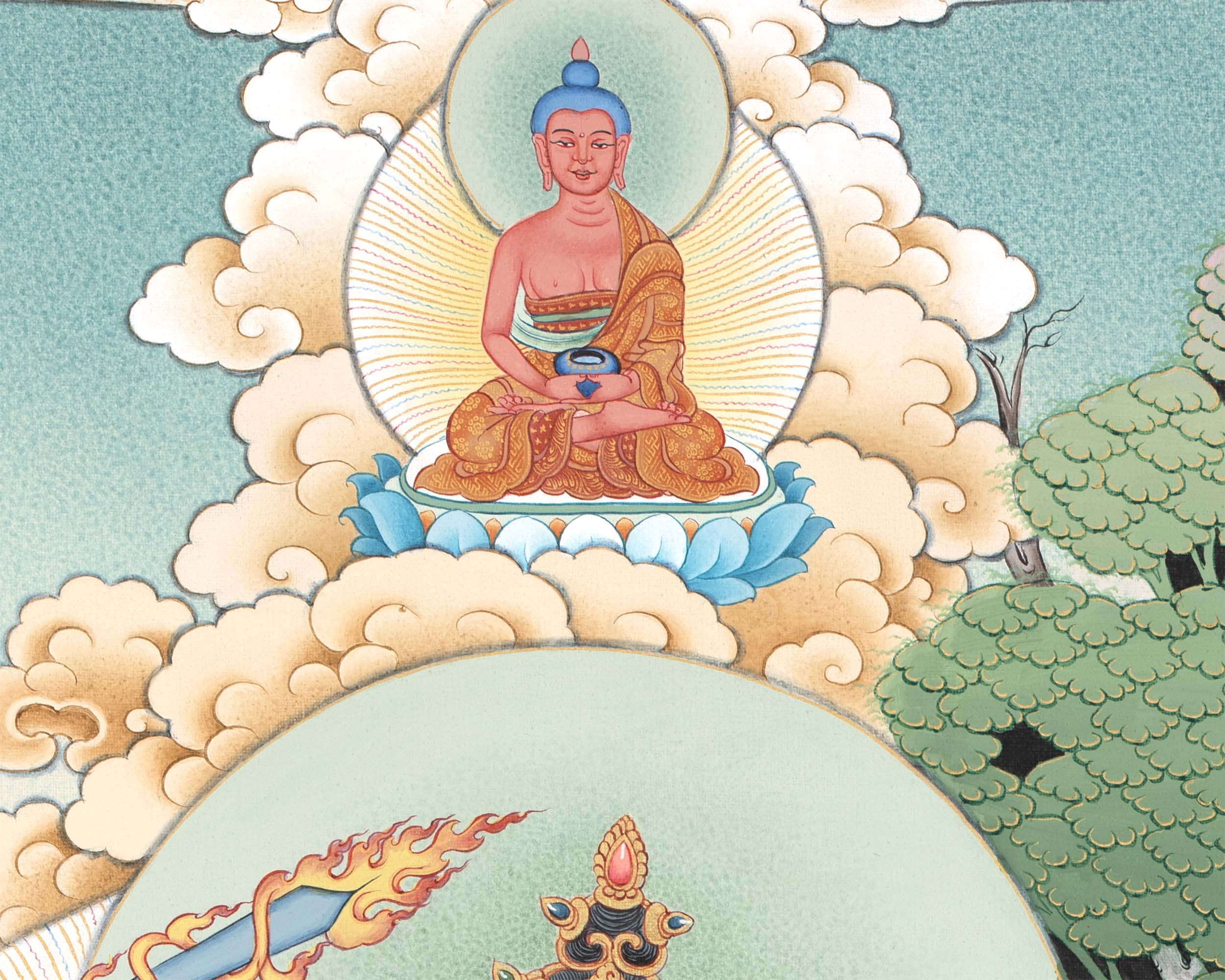 Bodhisattva Manjushree Print | Wall Hanging Thangka