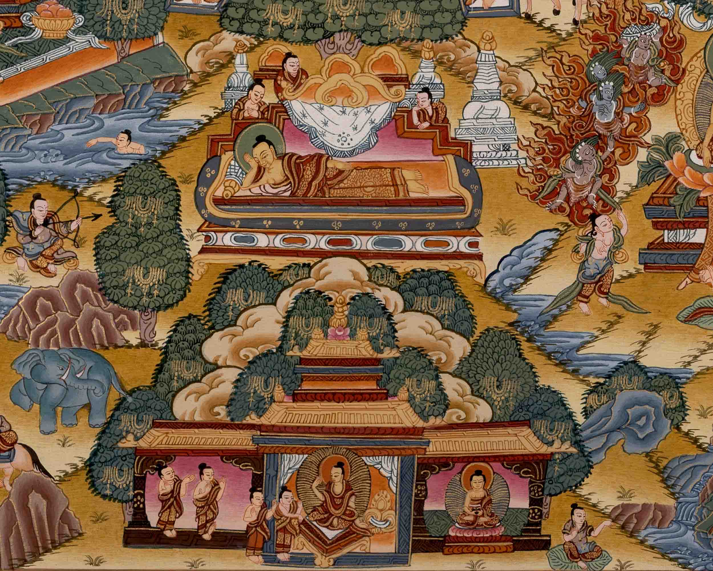 Buddhist Life Story Of Buddha | Wall Decors