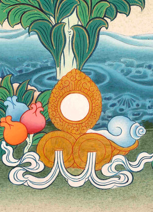 Traditional Green Tara Thangka | Gift For Buddhist | Wall Decors