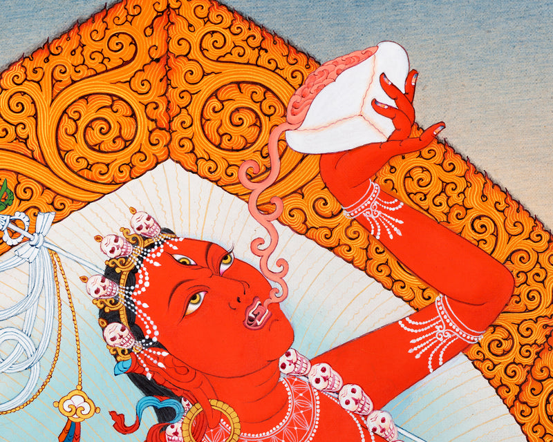 Vajrayogini Thangka | Tibetan karma Gadri Painting