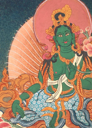 Chenrezig Mandala Thangka | Handpainted Religious Buddhist Art