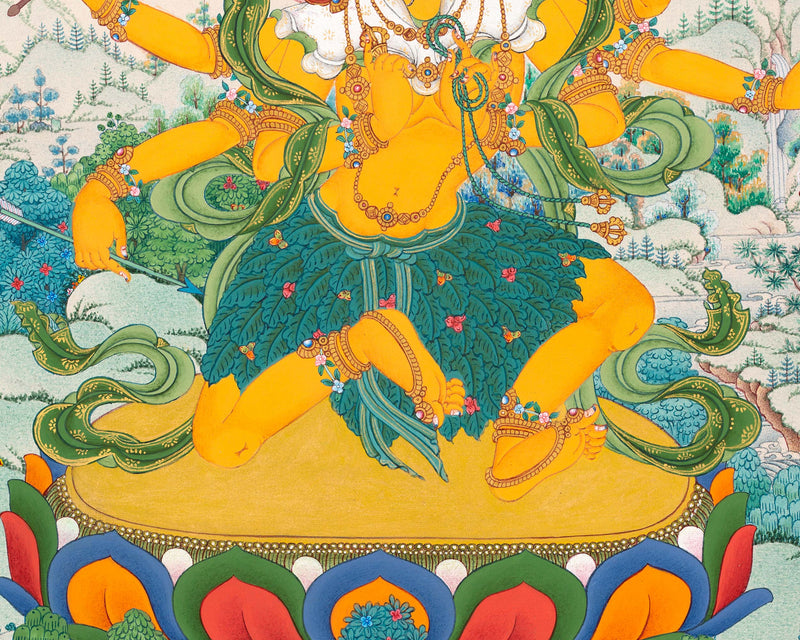 Parnashavari Dakini Thangka | Tibetan Thangka Print