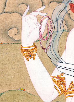 Chenrezig Thangka | Traditional Karma Gadri Thangka | Avalokiteshvara Painting