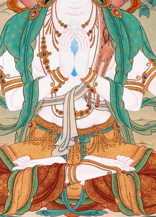 Chenrezig Thangka | Avalokiteshvara | Tibetan Karma Gadri Art