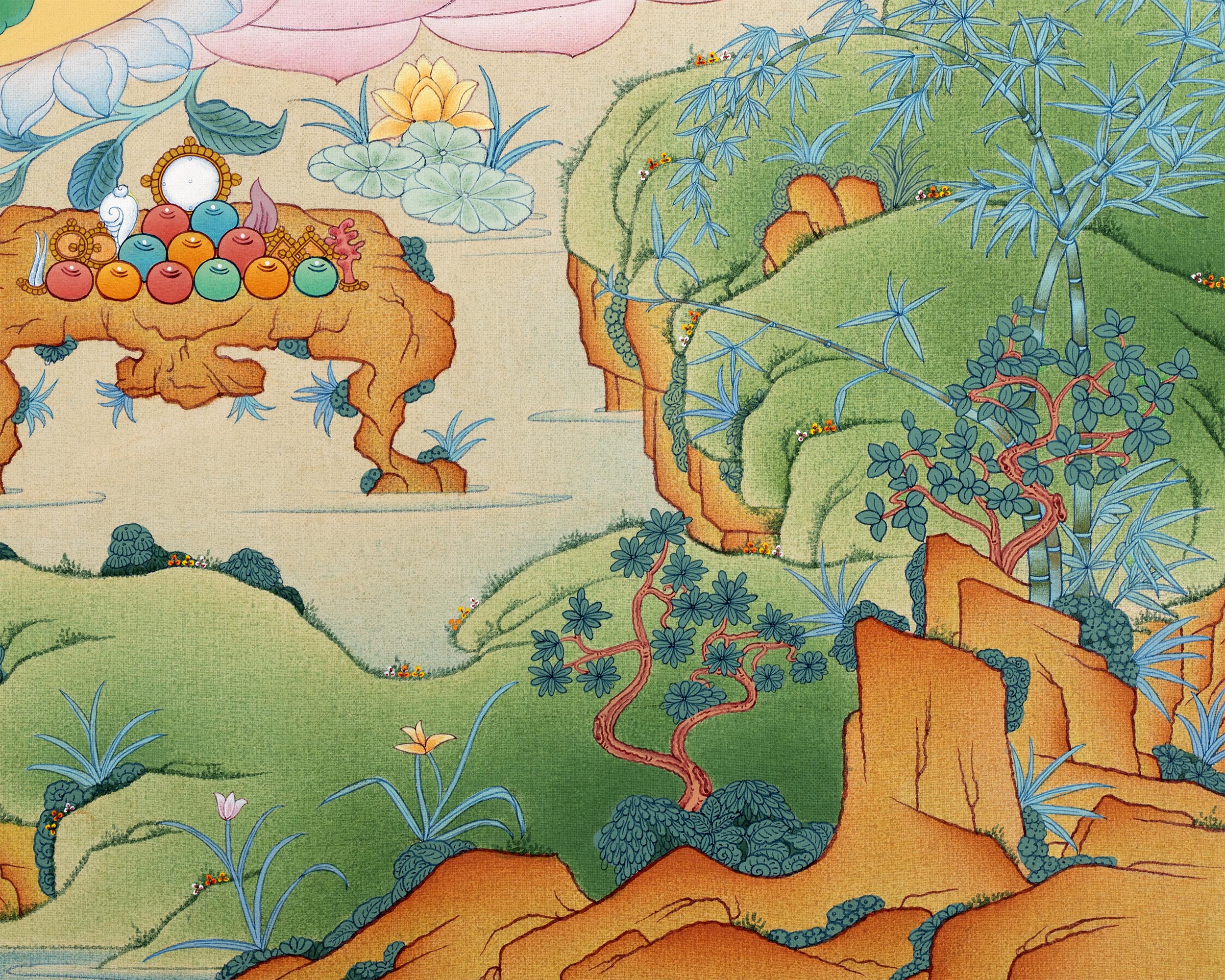 Hand Painted Green Tara Thangka | The Great Mother | Traditional Art