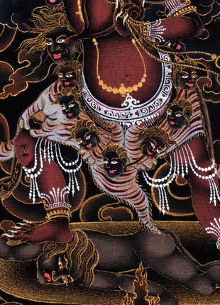 Ekajati Thangka | Tibetan Buddhist Painting | Hand Painted in 24K Gold