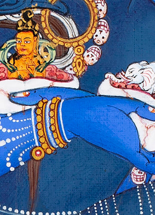 Hevajra With Consort Nairatmya Thangka Print | Buddhist Yidam Art