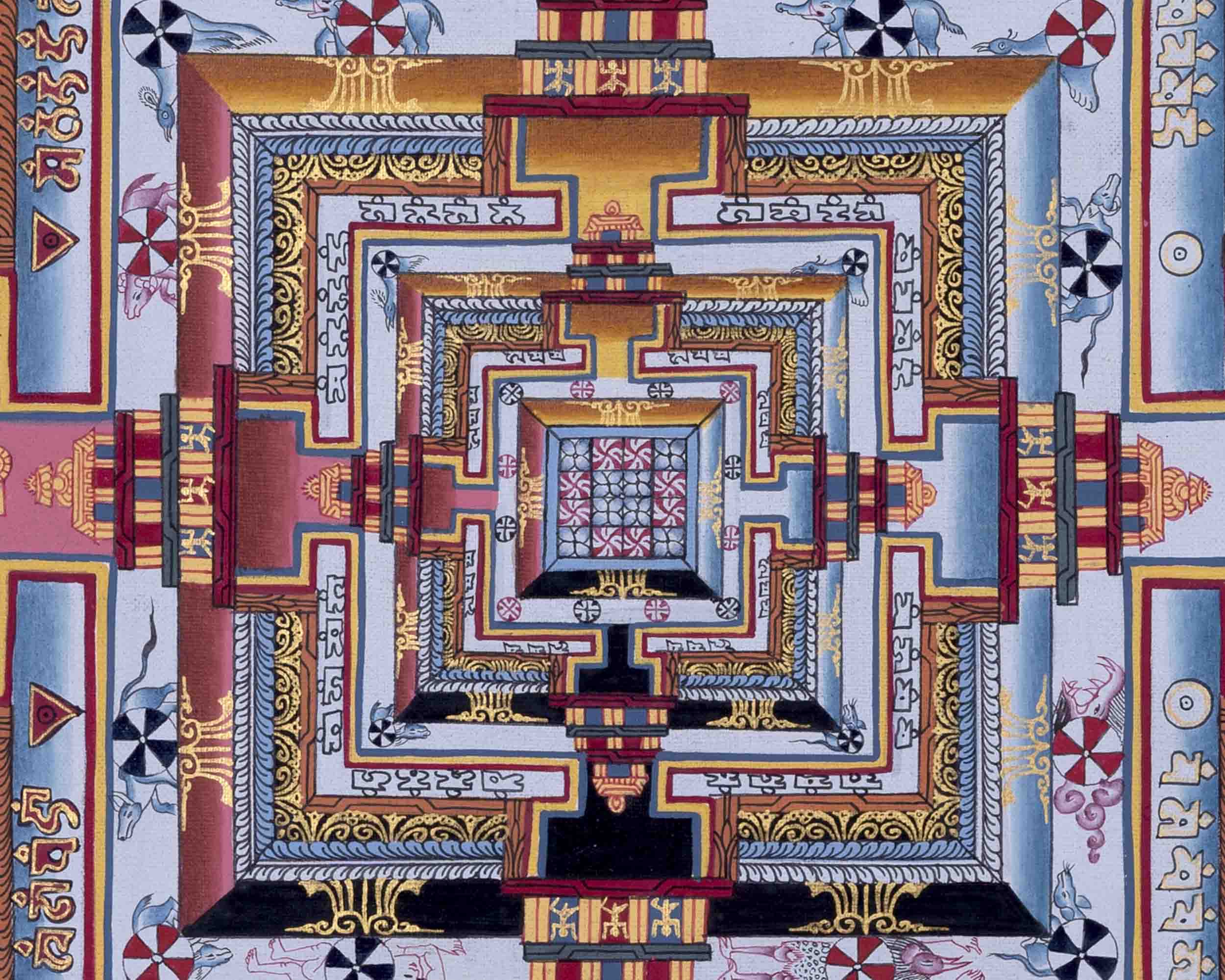 Kalachakra Mandala Thangka | Mindfulness Meditation Object | Wall Decors