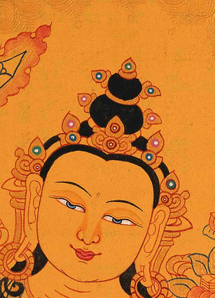 Manjushri Tibetan Thangka | Wall Decor Art