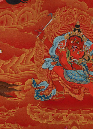 Kurukulle Sadhana Thangka | Kurukulla With Ganesha And Takiraja