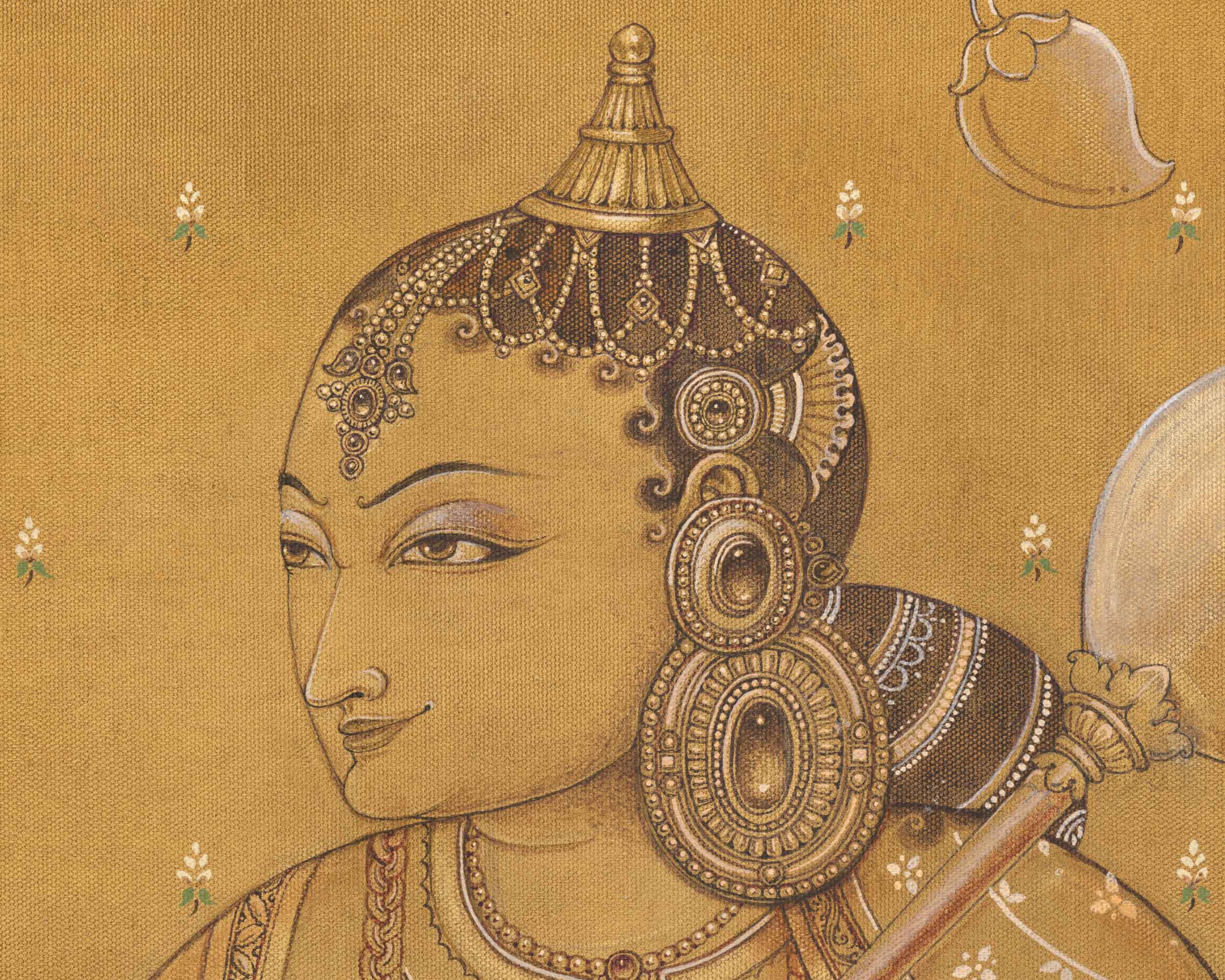 High-Quality Giclee Print Of Female Devotee | Disciples & Their Importance in Buddhism & Hinduism