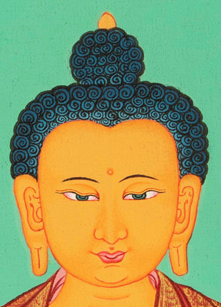 Himalayan Buddha Shakyamuni | Originally Hand-Painted Thangka