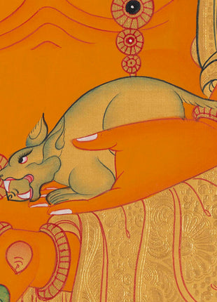Dzambala Thangka Painting | Traditional Himalayan Art