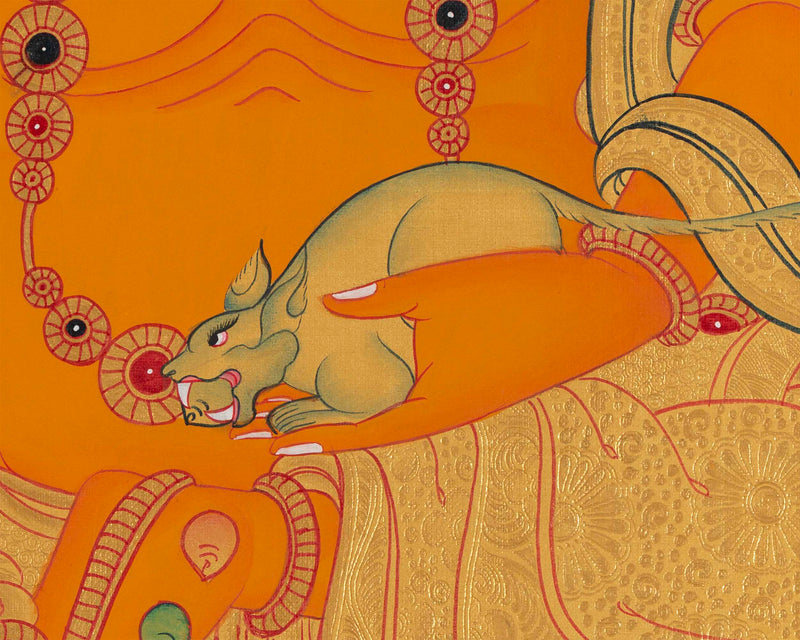 Dzambala Thangka Painting | Traditional Himalayan Art