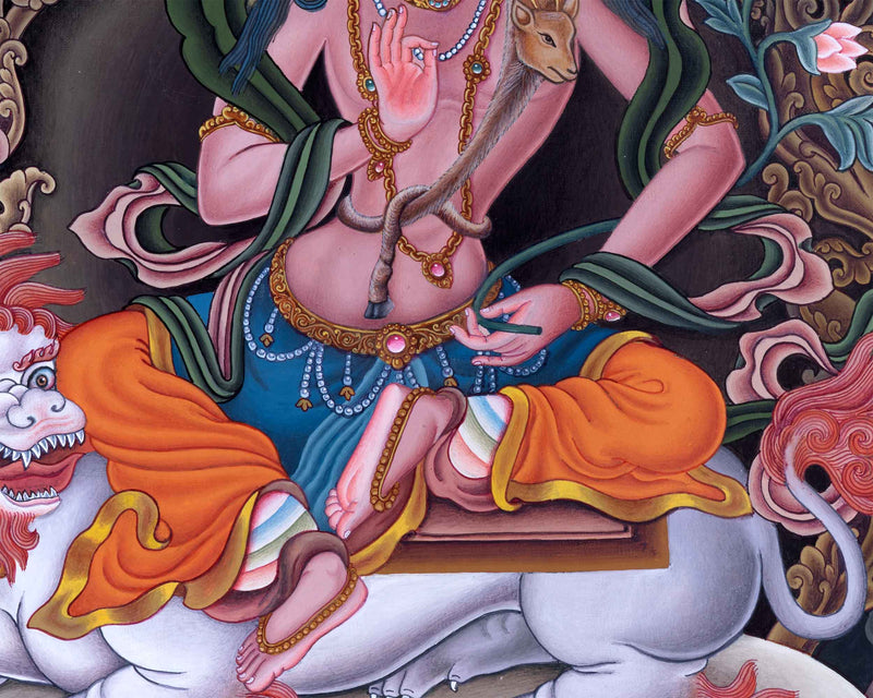 Himalayan Giclee Print For Chenrezig Puja | Traditional Newari Buddhist Painting