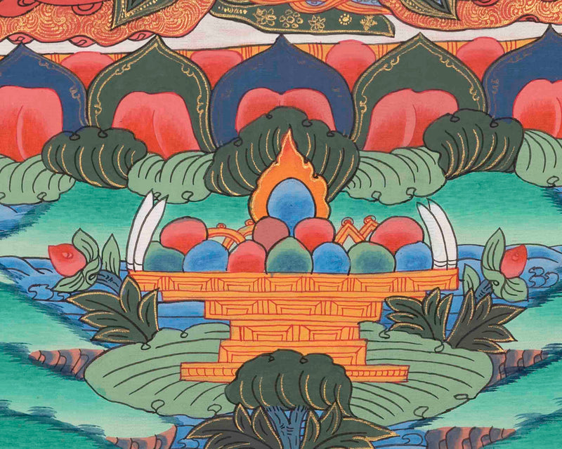 Vajrasattva Shakti Thangka | Traditioanl Tibetan Art | Wall Decors
