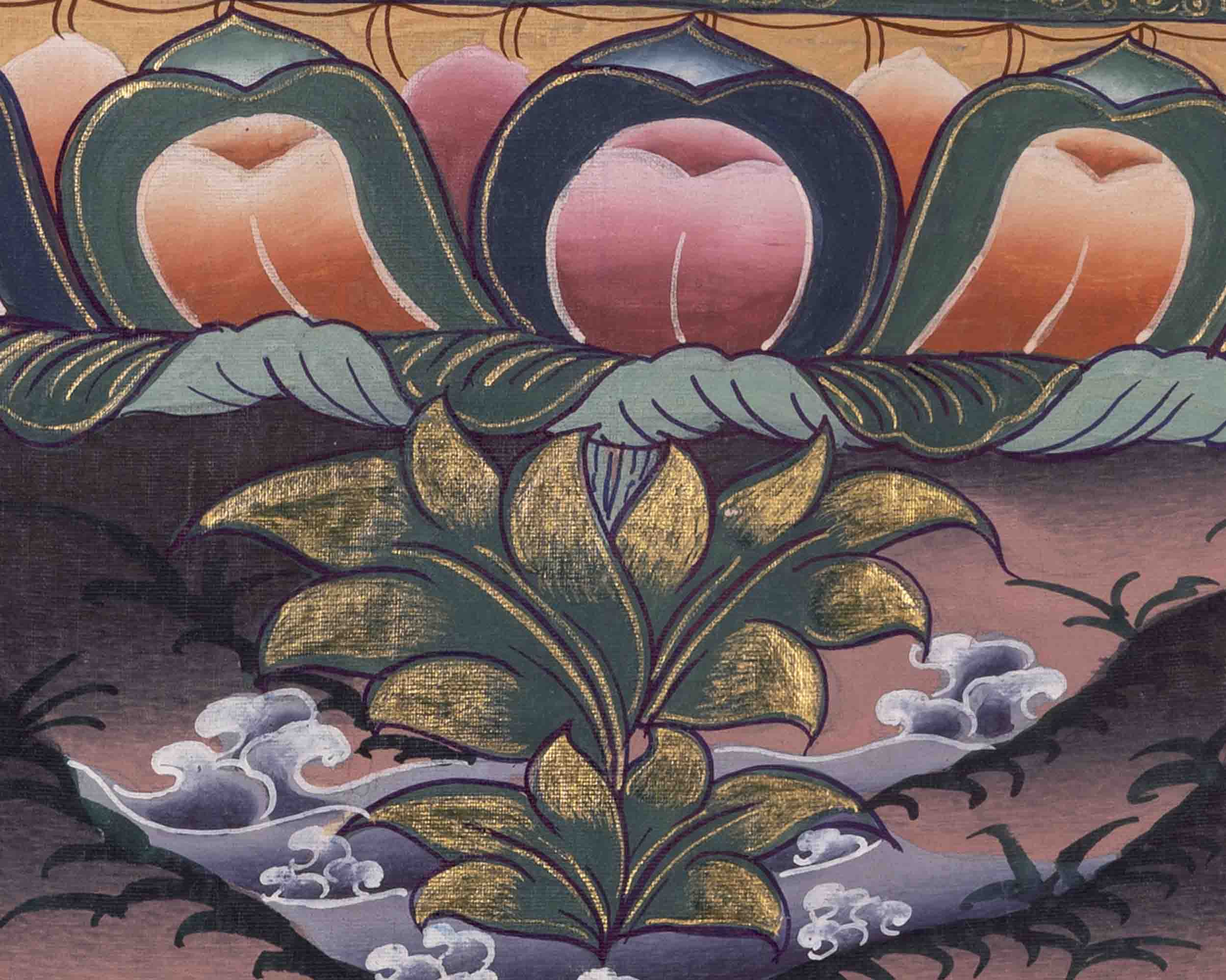 Manjushree Thangka Painting | Traditional Tibetan Art | Wall Decors