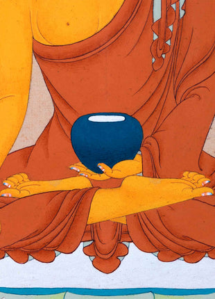 Shakyamuni Buddha Wall Art For Living Room Decoration | Traditional Himalayan Art For Wall Hanging