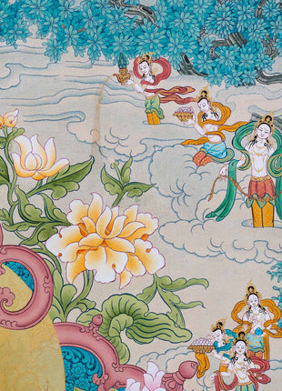 White Tara Thangka, High Quality Tara Thangka Print