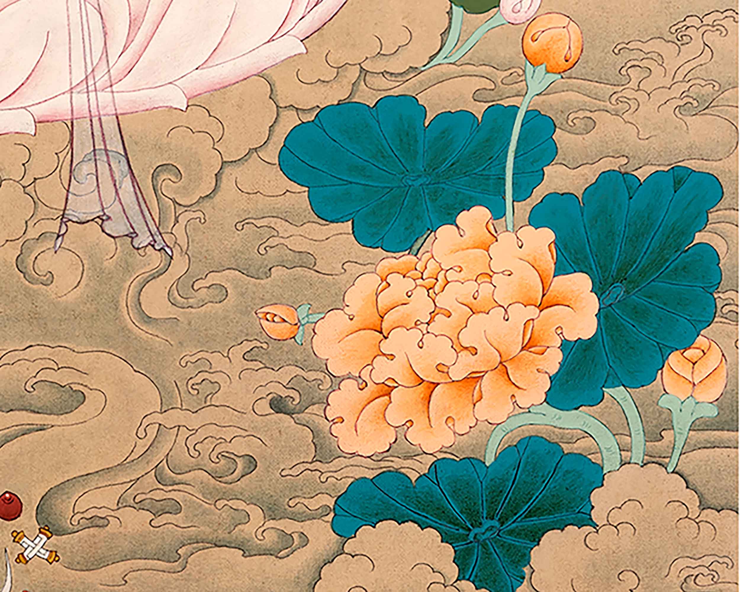 The Green Tara Tibetan Himalayan Thangka | Hand-Painted Buddhist Deity Painting