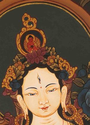 White Tara Thangka | Buddhist Wall Hanging Painting