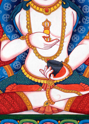 Newari Pauba Art Print For The Practice Of Vajrasattva Mantra | Om Vajrasattva Hum Mantra Practice Art Print