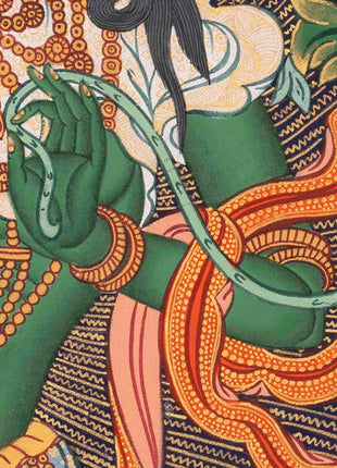 Goddess Green Tara | Religious Buddhist Artwork | Wall Decors