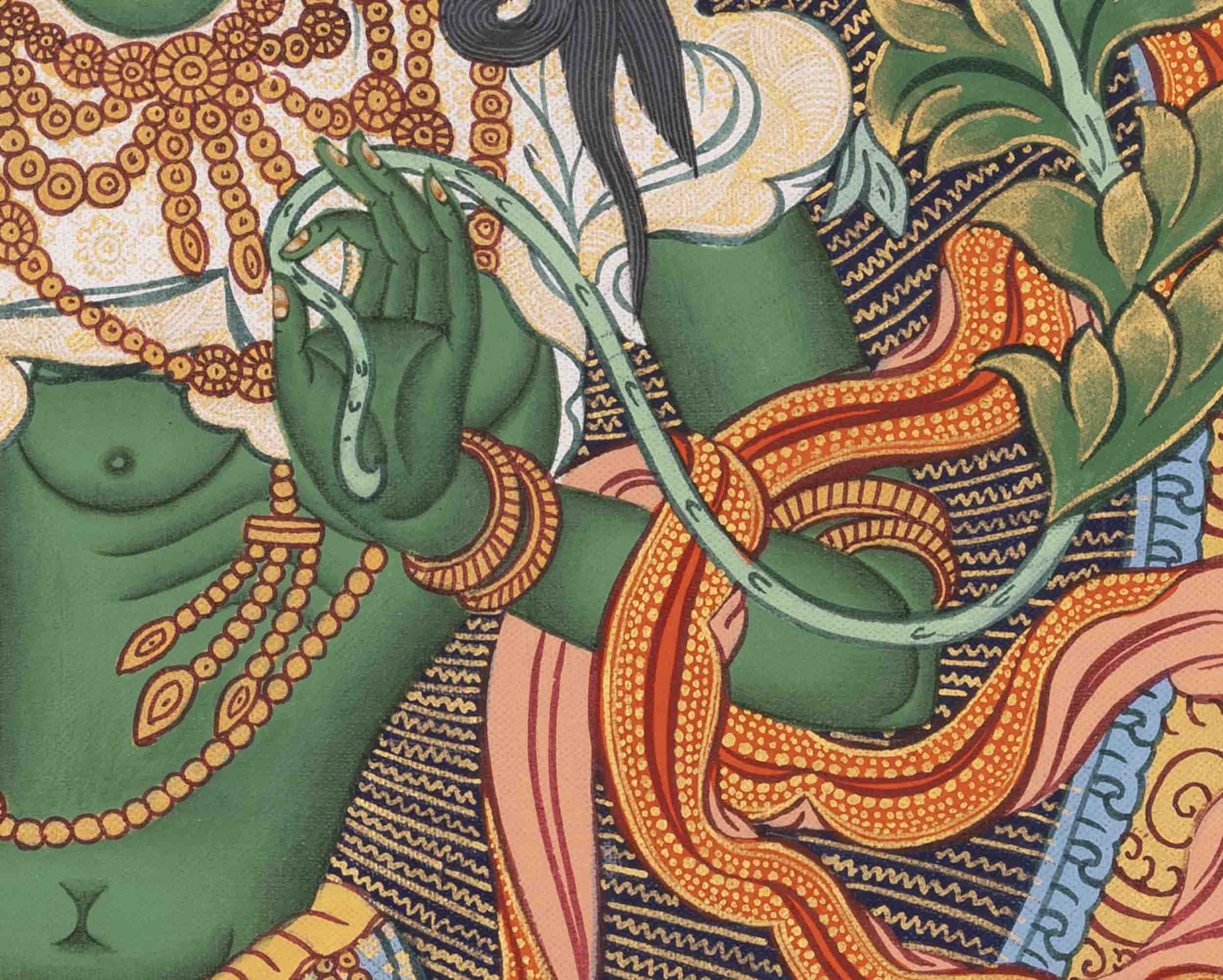 Goddess Green Tara | Religious Buddhist Artwork | Wall Decors
