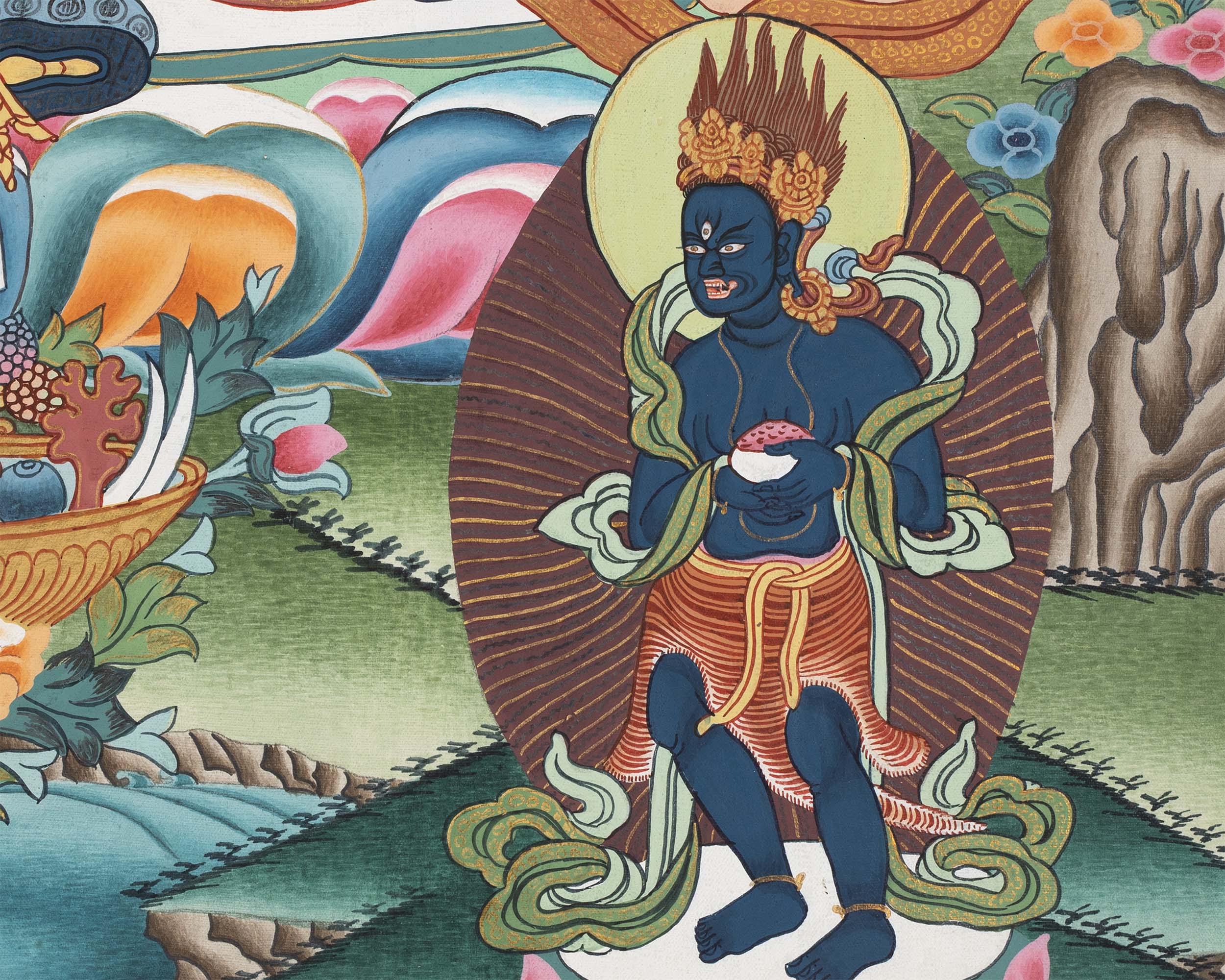 Female Green Tara Thangka | Decorative Art