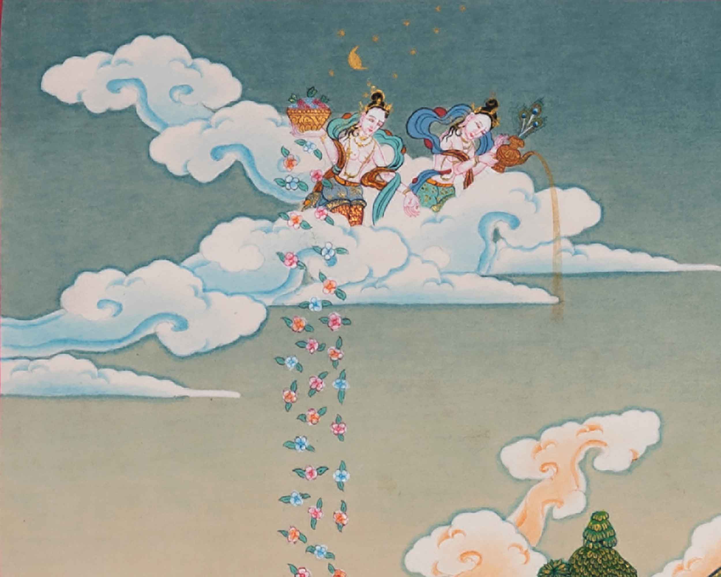 White Tara Healing Thangka | Vajrayana Buddhist Art | Hand-Painted Tara Painting