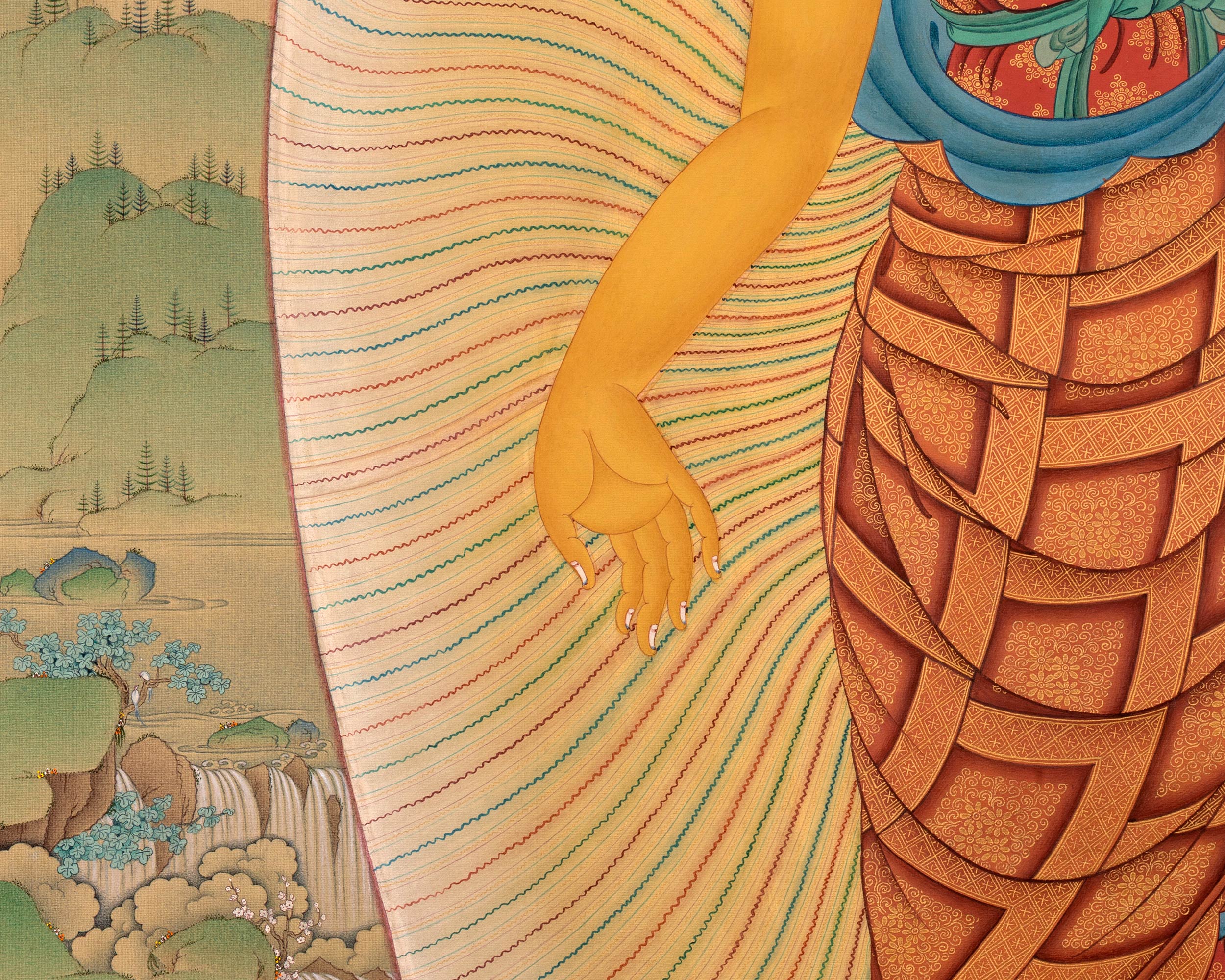 Standing Buddha Thangka | High Quality Canvas Thangka Print
